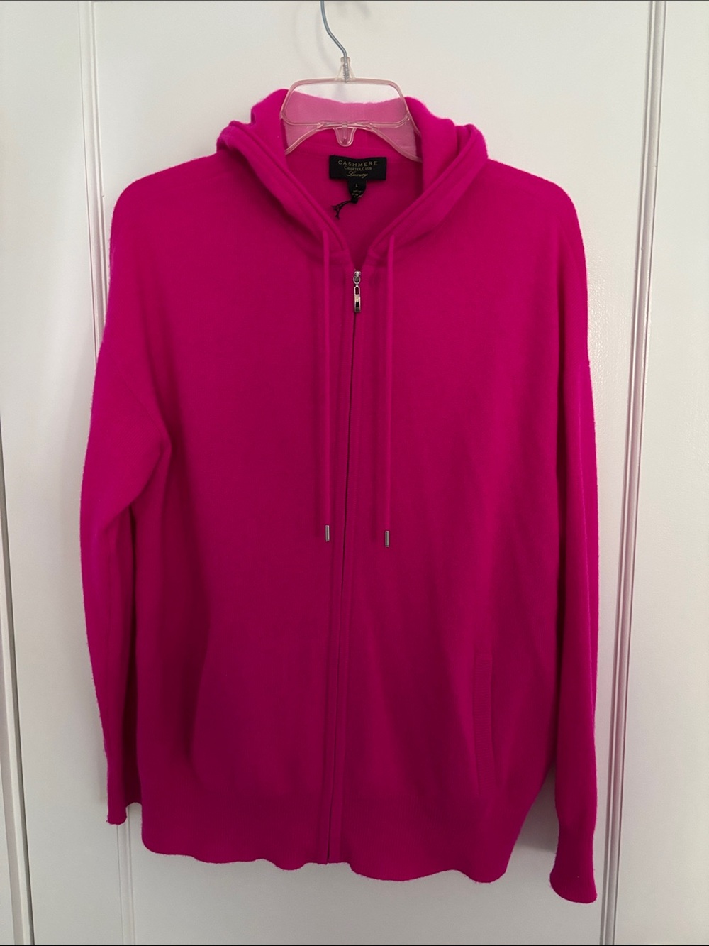 Charter Club Cashmere Hoodie in Bright Pink